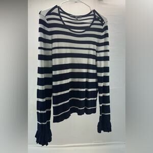 Navy and white Women's striped White House black market M